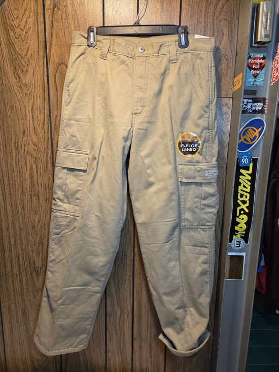Wrangler Other - Wrangler Fleece Lined Cargo Pants Tan Waist 32x30 NWT